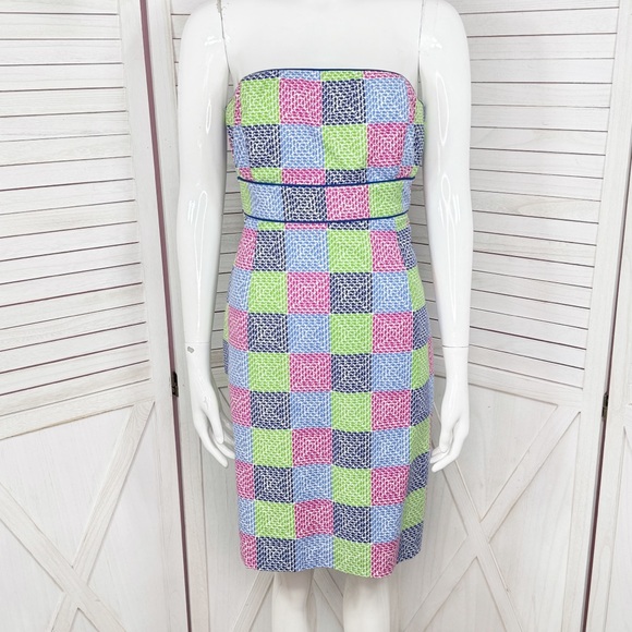 Vineyard Vines Dresses & Skirts - Vineyard Vines Aurora Whale Patchwork Print Strapless Tube Sheath‎ Dress 2